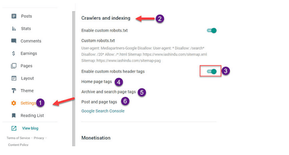 setting robot tag header