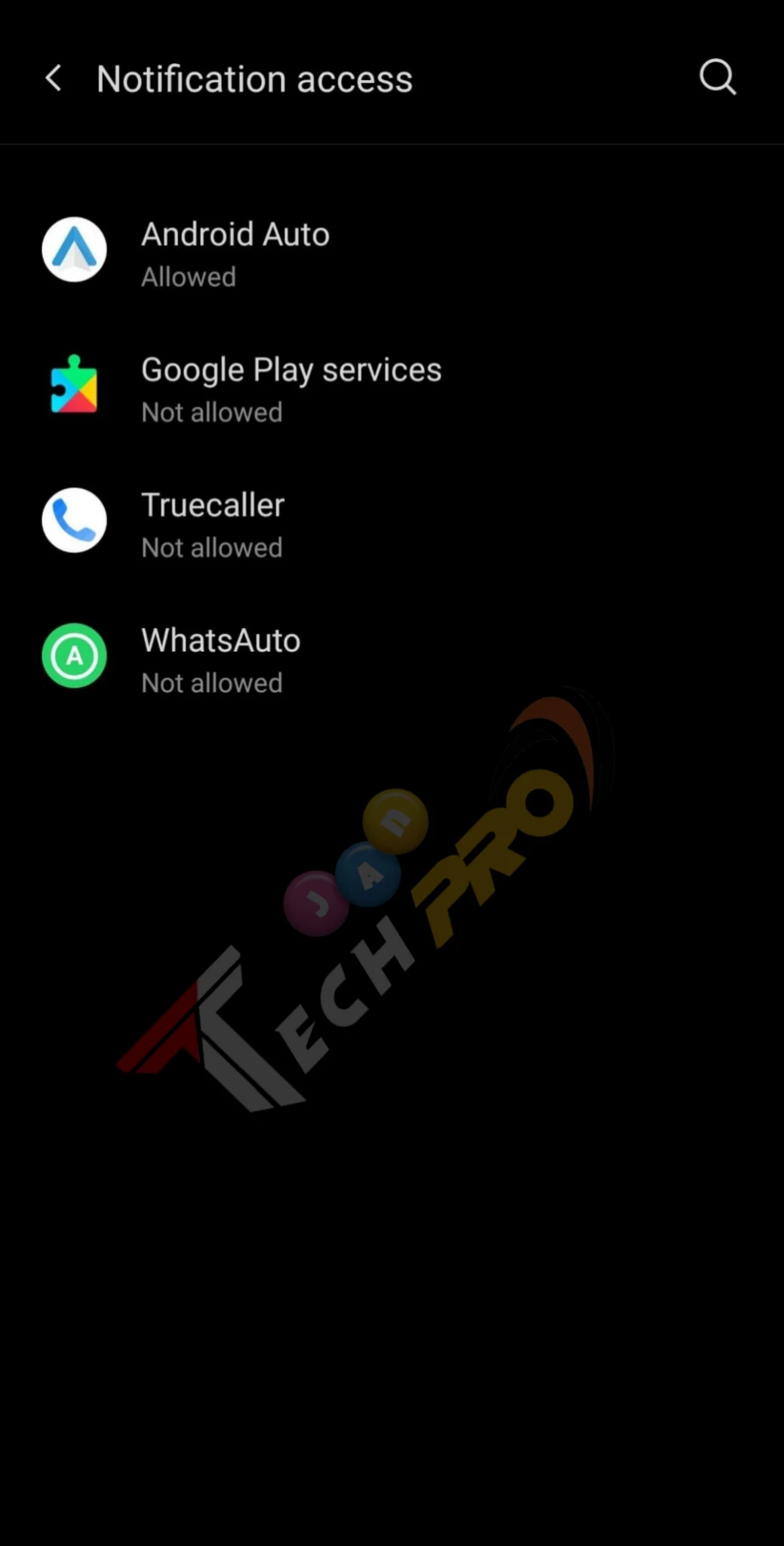 Notification access