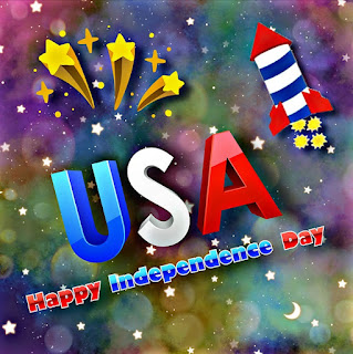 USA happy 4th of July greeting card