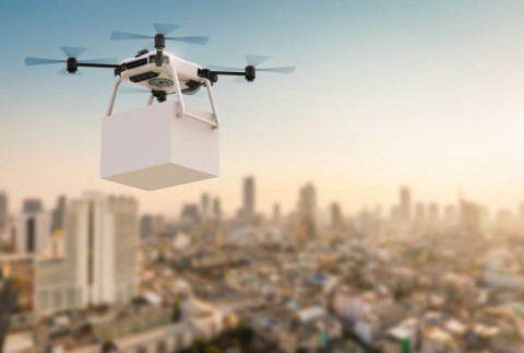 A delivery/shipping drone is essentially an unmanned aerial vehicle employed to deliver different goods, medical supplies, or food, to a different location.