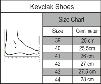 Kevclak shoes size chart