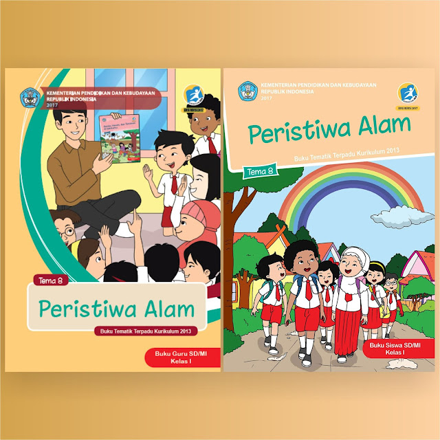 Buku Guru dan Buku Siswa SD/MI Kelas 1 Tema 8 Peristiwa Alam Kurikulum 2013 Revisi 2017