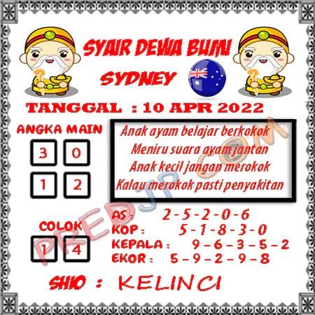 Prediksi Dewa Bumi Sdy Senin 10-Apr-2023