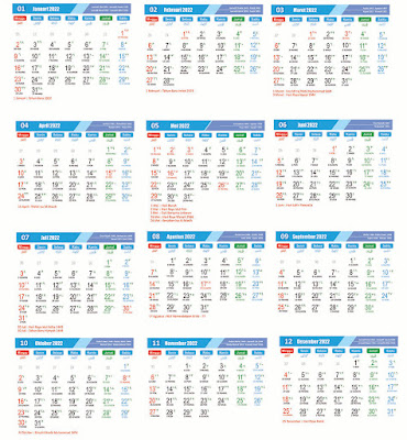 Contoh Template Desain Master Kalender 2022 12 Bulan