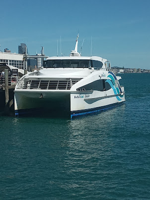 Catamaran Ferry plying between Queens wharf and Davenport.