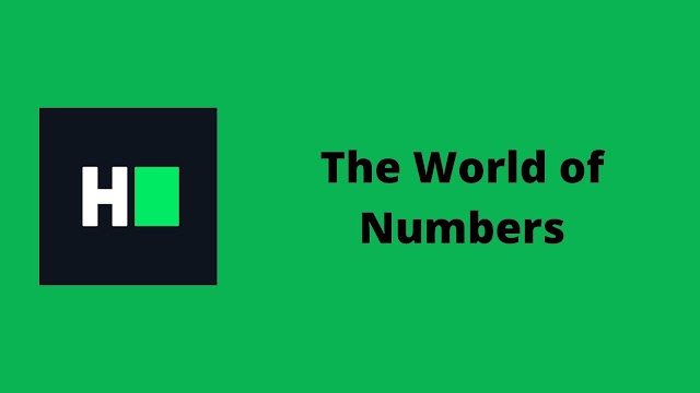 HackerRank The World of Numbers problem solution