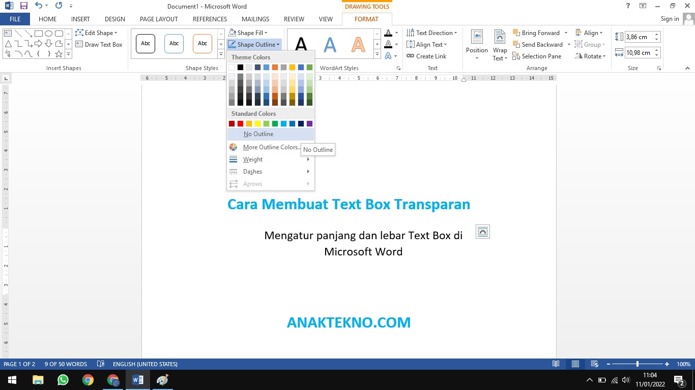 Cara Menghilangkan Garis Di Text Box