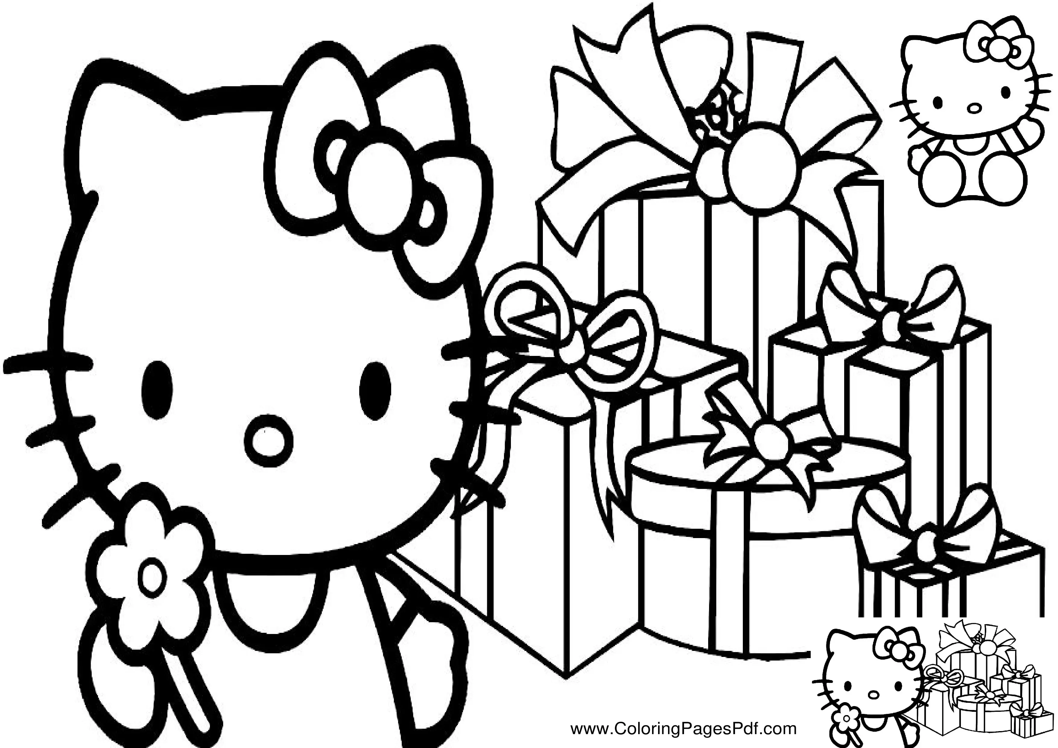 Printable Hello kitty coloring pages