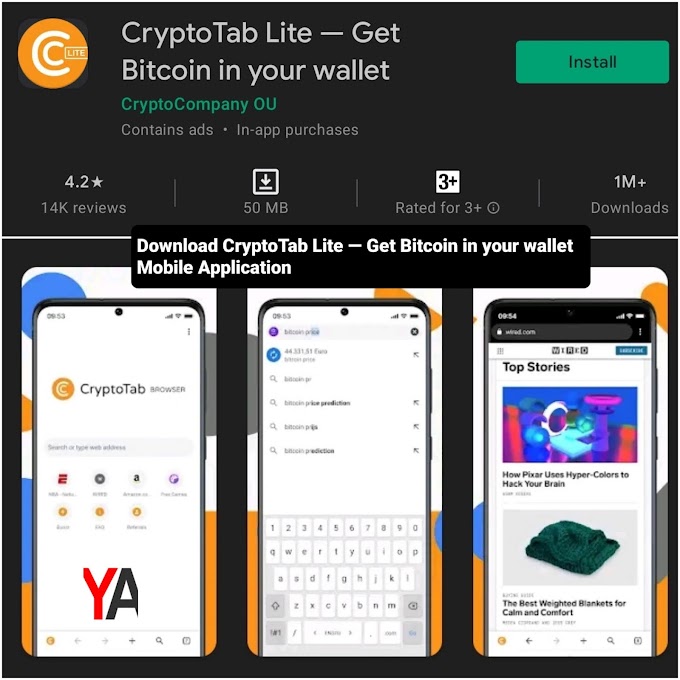 Download CryptoTab Lite — Get Bitcoin in your wallet Mobile Application