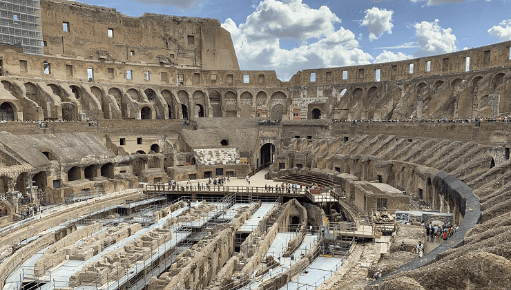 Who entered the Colosseum