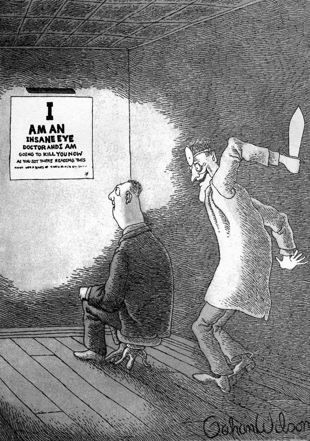 a Gahan Wilson Optometrist cartoon