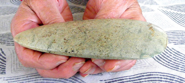 Neolithic jadeite axe, private collection, Indre et Loire, France. Photo by Loire Valley Time Travel.