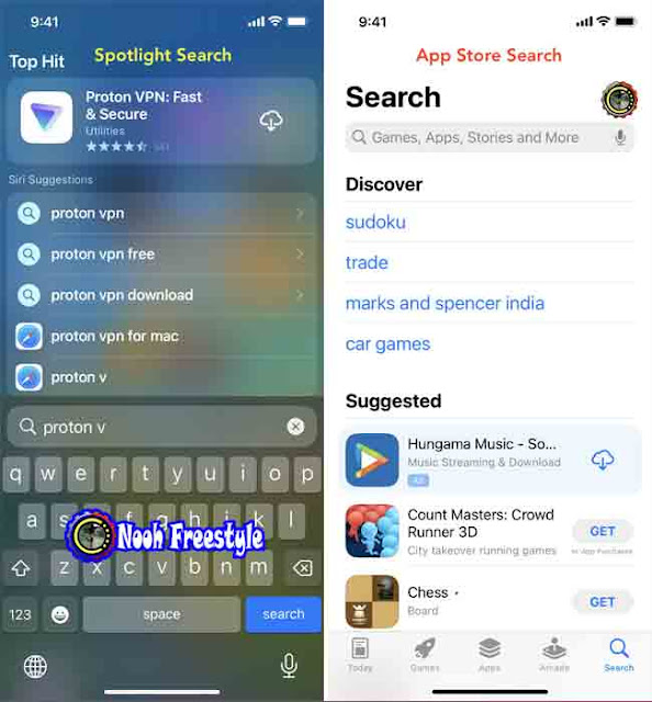 استخدم App Store وليس Spotlight Search