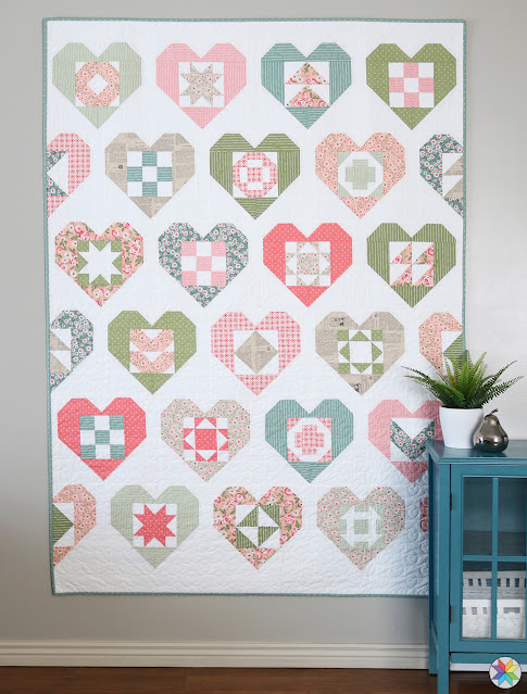Wholehearted quilt pattern by Andy Knowlton of A Bright Corner - a fat quarter quilt pattern with four sizes