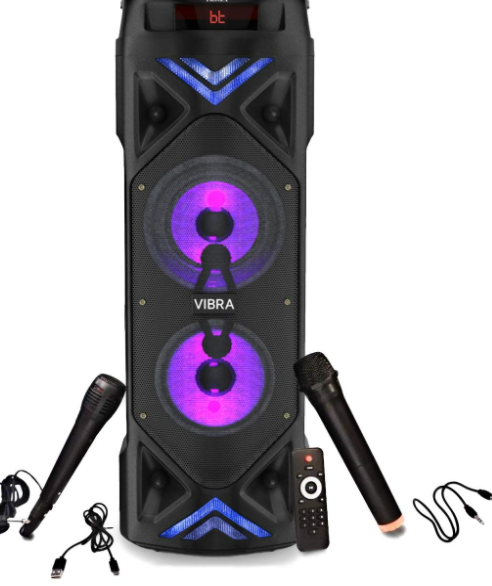 TRONICA Dual Thunder Vibra 60 Watt Wireless Bluetooth Party Speaker (Black)