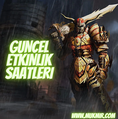 Knight Online Güncel Etkinlik Saatleri Takvimi