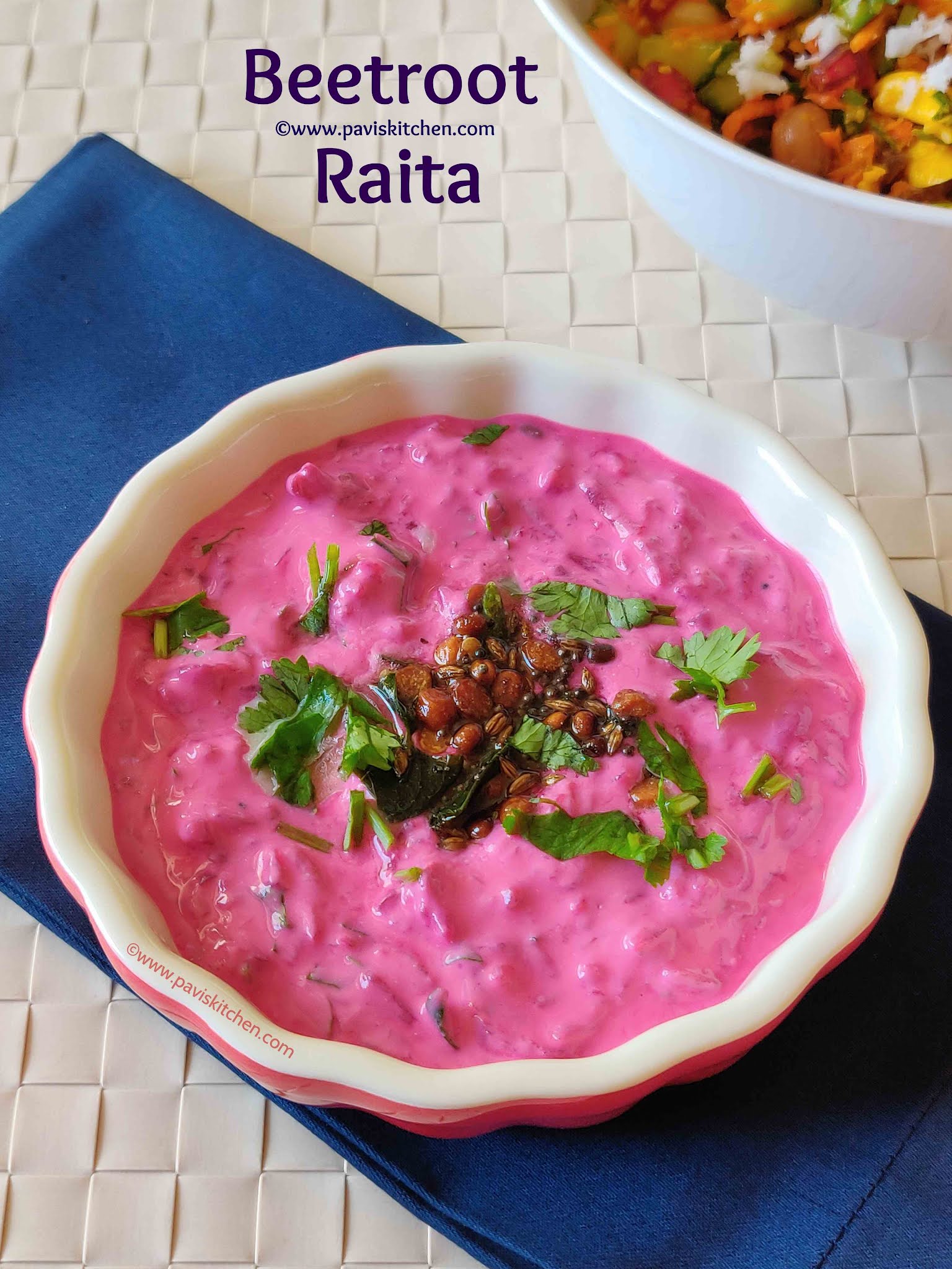 Beetroot raita recipe | Beetroot pachadi recipe | Indian yogurt side dish