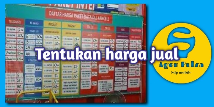 Tentukan Brand nama konter dan Harga Pulsa