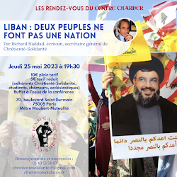 Conférence au Centre Charlier le 25 mai:  Liban: deux peuples ne font pas une nation