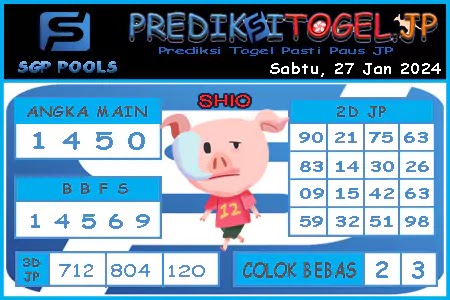 Prediksi Togel Singapura JP Sabtu 27 Januari 2024