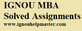 IGNOU MBA Solved Assignment