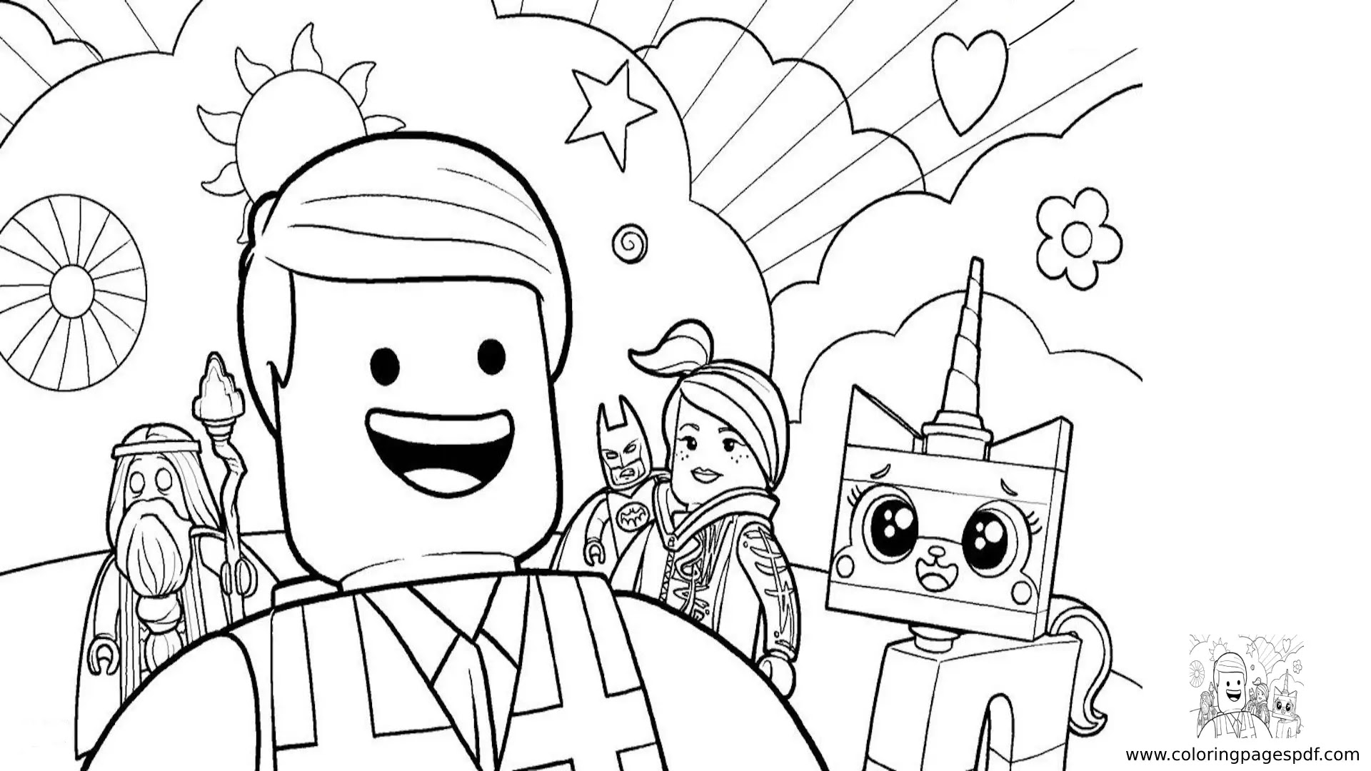 Coloring Pages Of Multiple Lego Characters