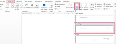entête de page word 2013