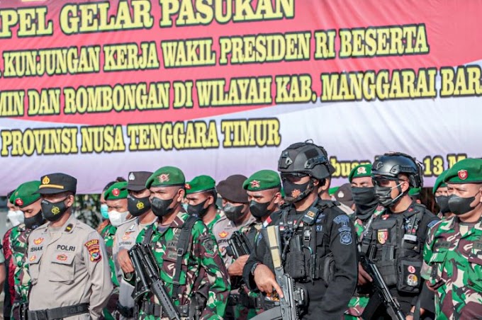 Besok Wapres Kunjungi Mabar, TNI-Polri Gelar Pasukan