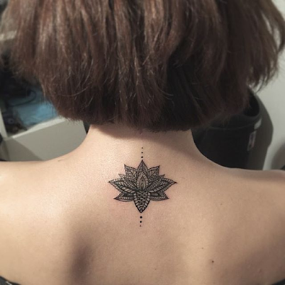 #mandalalotusflowertattoo