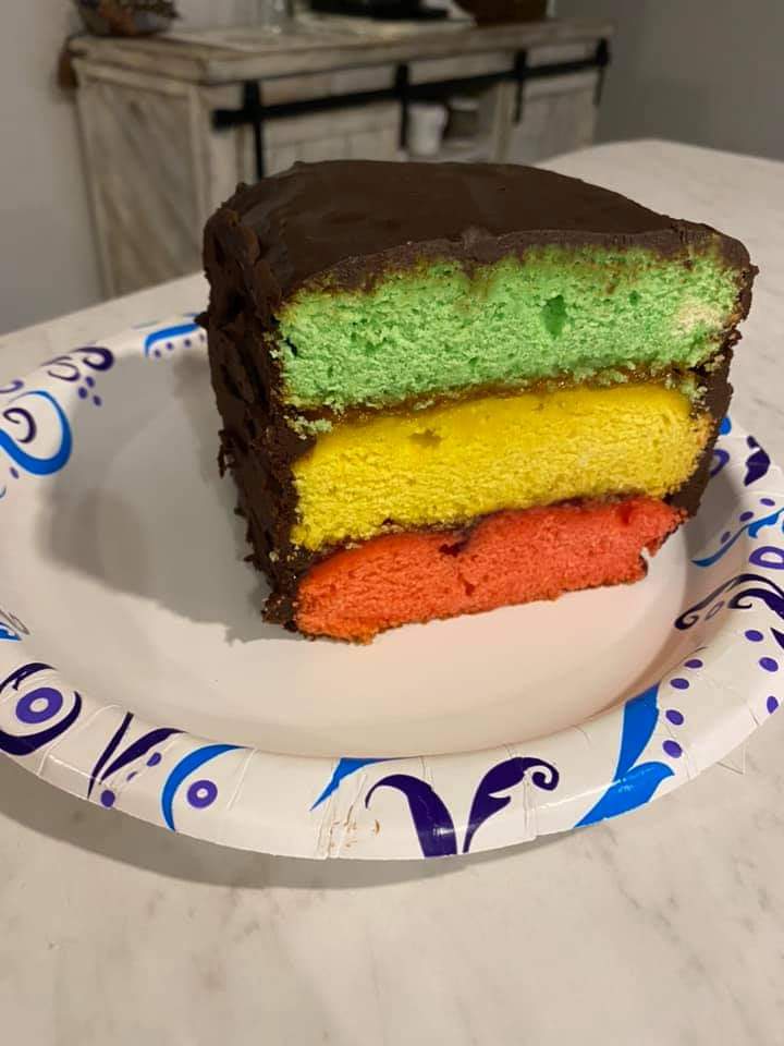 Rainbow Cookie Cake