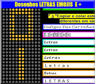 Letras grandes desenho emojis ─━═╗