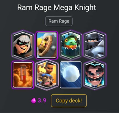 Deck Mega Knight Terbaik Clash royale
