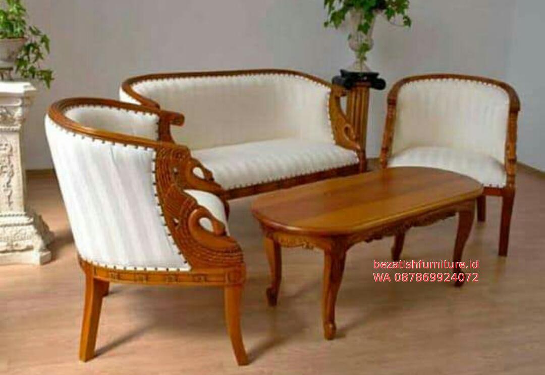 kursi sofa kayu jati mewah minimalis asli jepara