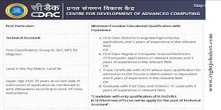 Technical Assistant Jobs in C-DAC, Silchar