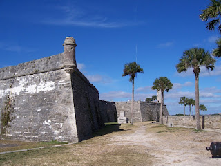 the stone walls of Castillo de San Marcos in Florida