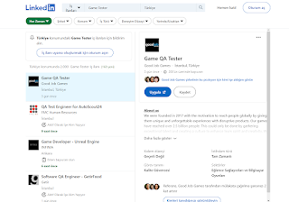 game tester iş ilanları