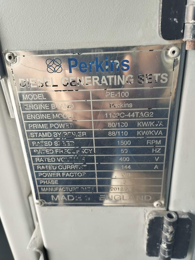 PERKINS PE-100 DIESEL GENERATOR SETS