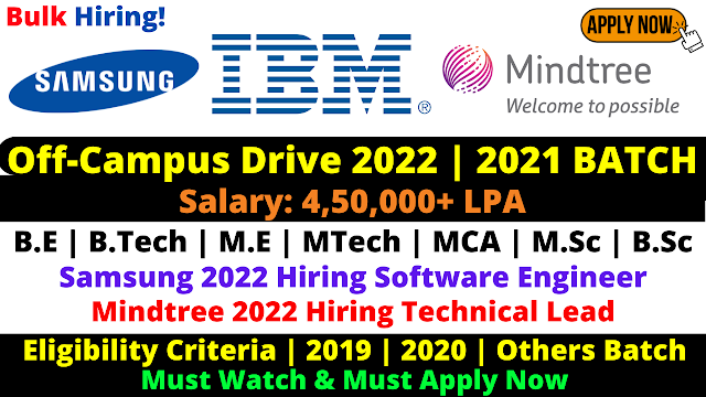 Mindtree Off Campus Drive 2022