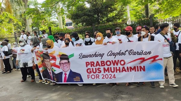 Relawan di Bandung Dukung Pasangan Prabowo-Muhaimin Maju Pilpres 2024