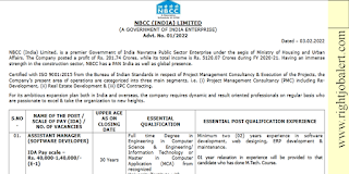 NBCC India Engineering Job Vacancies 40K-1.4 Lakh Salary Per month