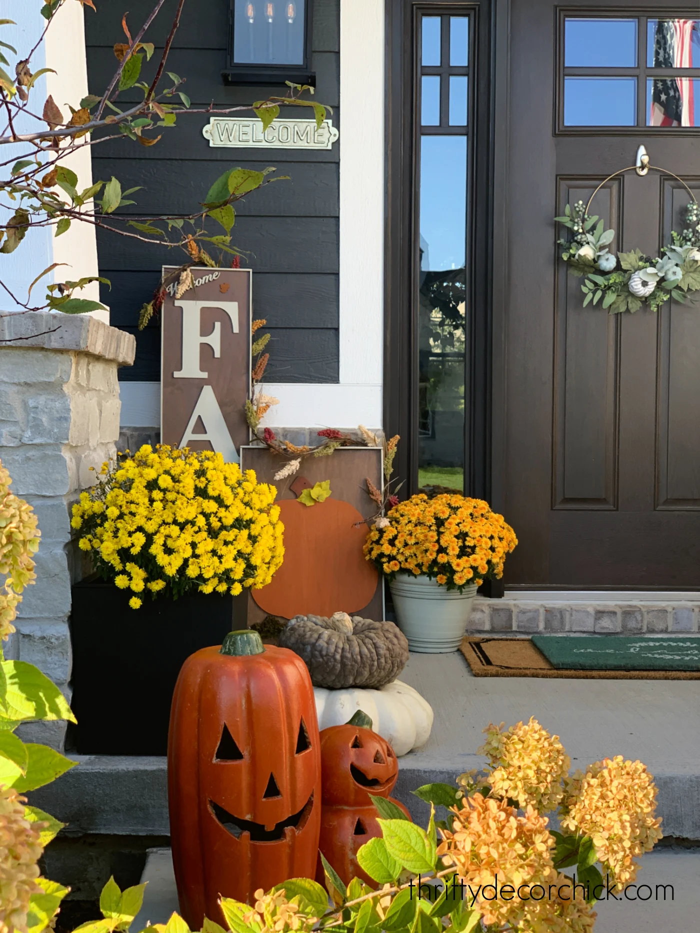 large ceramic pumpkin luminaries