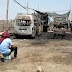 CHINCHA: delincuentes queman tres camiones y un microbús de empresario