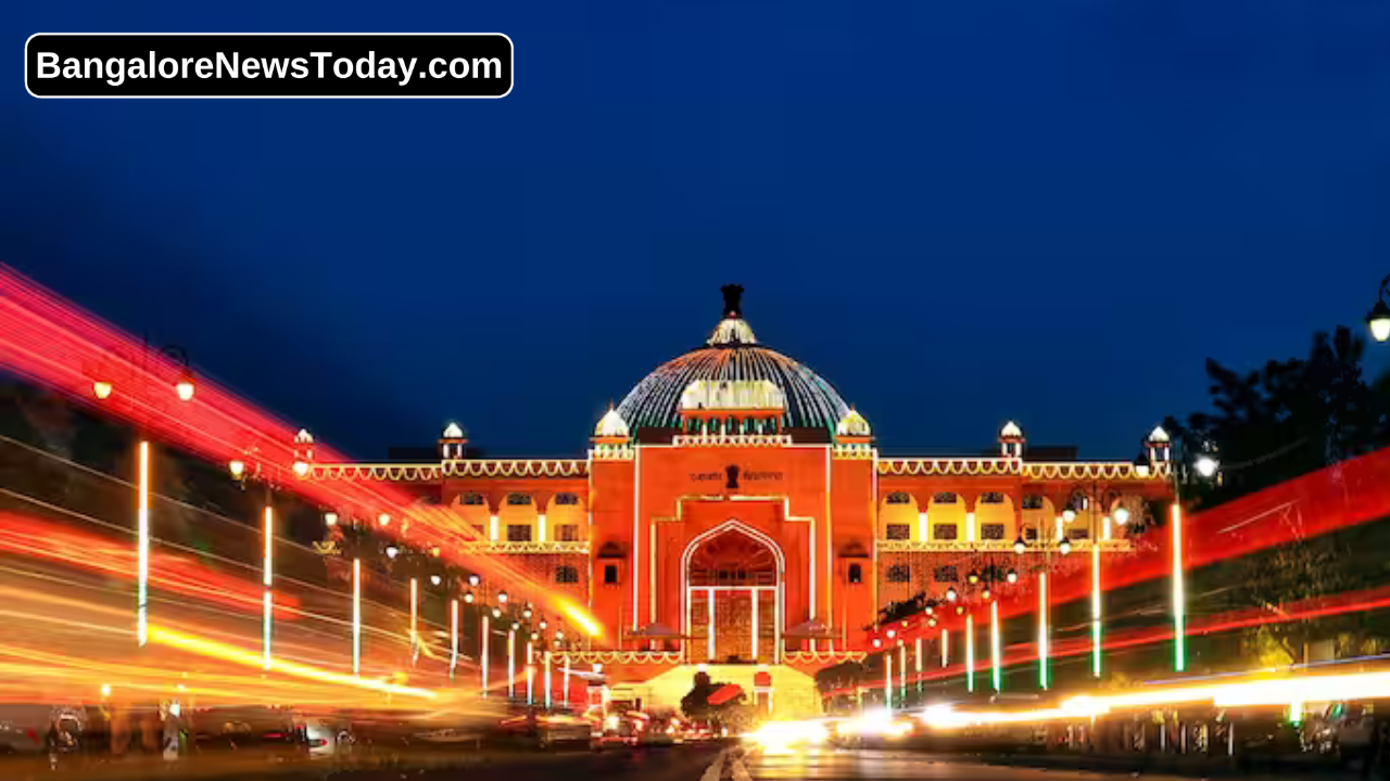 Images going viral show lit-up Indian buildings and monuments in the colours of the flag.