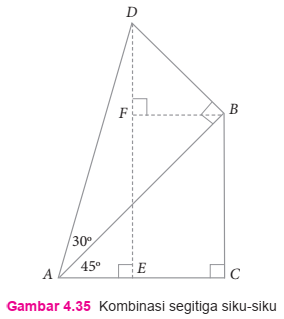 Gambar 4.35 kombinasi segitiga siku siku