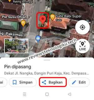 share lokasi wa di android