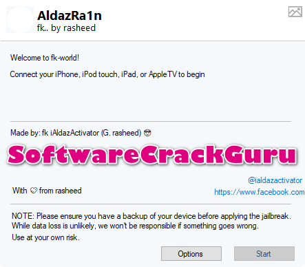 Download AldazRa1n Windows iDevice Jailbreak Tool (iPhone, iPad, AppleTV) 2023 