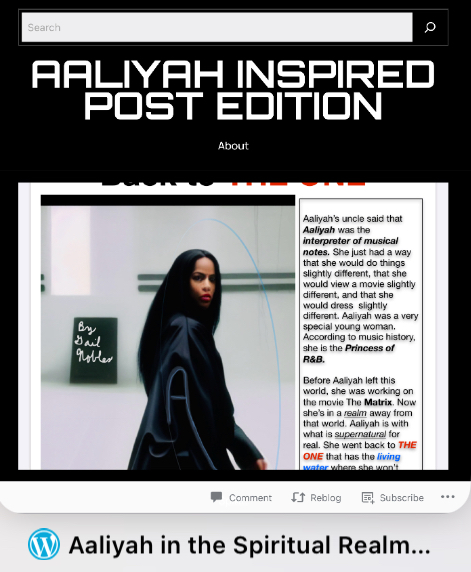 Aaliyah Inspired Post Edition