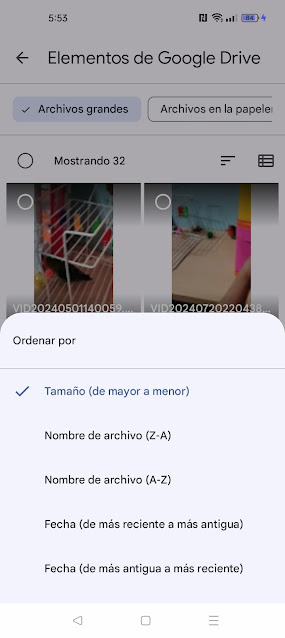 Buscar archivos para borrar