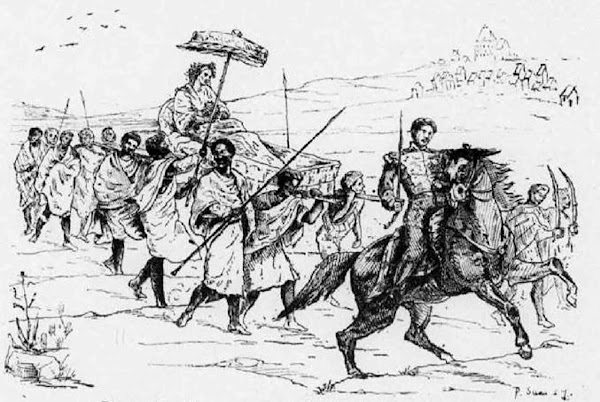 Bild 537A | Madagassische Sklaven (Andevo) mit Königin Ranavalona I. Von Madagaskar Pierre Suau (Illustrator, 1861-1916) / gemeinfrei