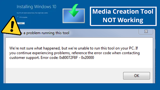 Media Creation Tool Error 0x80072F8F – 0x20000 in Windows 7 - 100% Solved